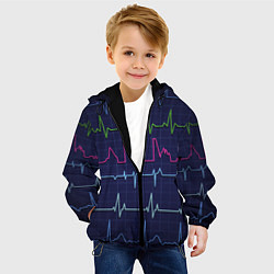 Куртка с капюшоном детская Color pulse, цвет: 3D-черный — фото 2