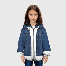 Куртка с капюшоном детская Джинсовая куртка, цвет: 3D-черный — фото 2