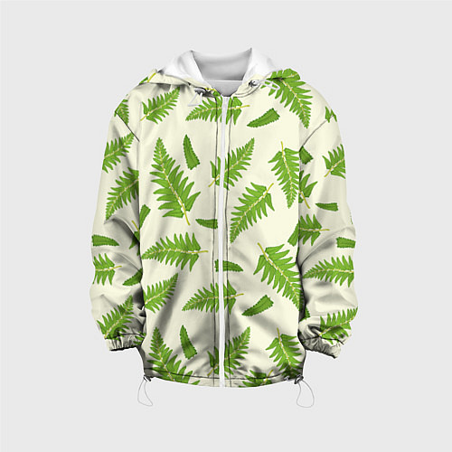Детская куртка Лесной зеленый папоротник / 3D-Белый – фото 1