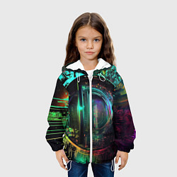 Куртка с капюшоном детская Объективизация, цвет: 3D-белый — фото 2