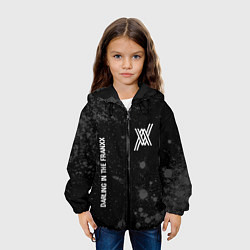 Куртка с капюшоном детская Darling in the FranXX glitch на темном фоне: надпи, цвет: 3D-черный — фото 2