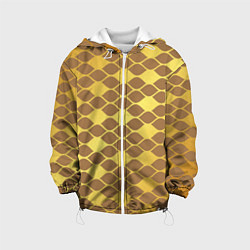 Куртка с капюшоном детская Golden pattern, цвет: 3D-белый