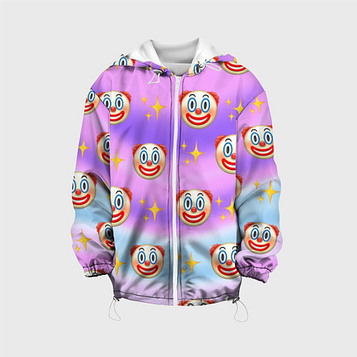 Детская куртка Узор с Клоунами / 3D-Белый – фото 1