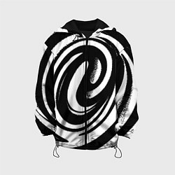 Куртка с капюшоном детская Черно-белая воронка, цвет: 3D-черный
