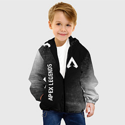 Куртка с капюшоном детская Apex Legends glitch на темном фоне: надпись, симво, цвет: 3D-черный — фото 2