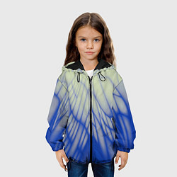 Куртка с капюшоном детская Лучи - неоновый синий - Хуф и Ся, цвет: 3D-черный — фото 2