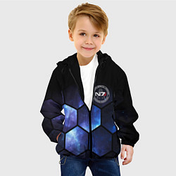 Куртка с капюшоном детская Mass Effect - N7 - Космос, цвет: 3D-черный — фото 2