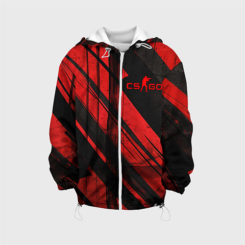 Детская куртка CS GO black and red / 3D-Белый – фото 1