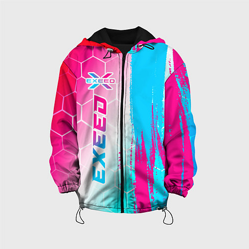 Детская куртка Exeed neon gradient style: по-вертикали / 3D-Черный – фото 1