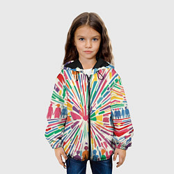 Куртка с капюшоном детская Цветные будни, цвет: 3D-черный — фото 2