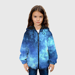 Куртка с капюшоном детская Яркие звёзды в космосе, цвет: 3D-черный — фото 2