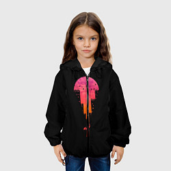 Куртка с капюшоном детская Творческий город, цвет: 3D-черный — фото 2