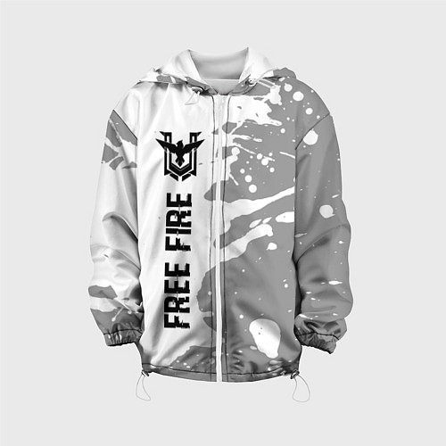 Детская куртка Free Fire glitch на светлом фоне: по-вертикали / 3D-Белый – фото 1
