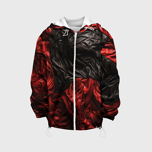 Детская куртка Black red texture / 3D-Белый – фото 1