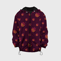 Куртка с капюшоном детская Шрамы, цвет: 3D-черный