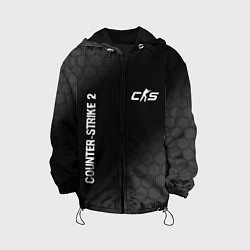 Куртка с капюшоном детская Counter-Strike 2 glitch на темном фоне: надпись, с, цвет: 3D-черный