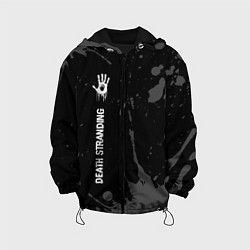 Куртка с капюшоном детская Death Stranding glitch на темном фоне: по-вертикал, цвет: 3D-черный