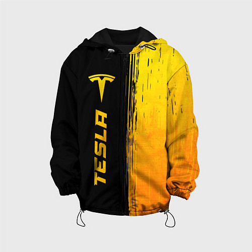 Детская куртка Tesla - gold gradient: по-вертикали / 3D-Черный – фото 1