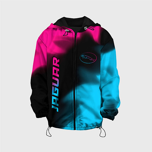 Детская куртка Jaguar - neon gradient: надпись, символ / 3D-Черный – фото 1