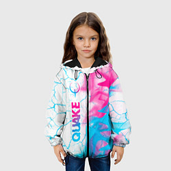 Куртка с капюшоном детская Quake neon gradient style: по-вертикали, цвет: 3D-черный — фото 2