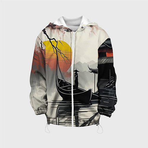 Детская куртка Красота Японии / 3D-Белый – фото 1