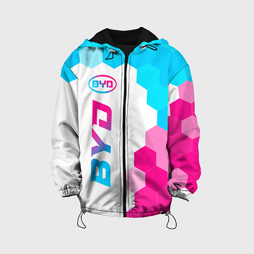 Детская куртка BYD neon gradient style: по-вертикали / 3D-Черный – фото 1