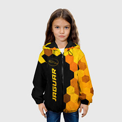 Куртка с капюшоном детская Jaguar - gold gradient: по-вертикали, цвет: 3D-черный — фото 2