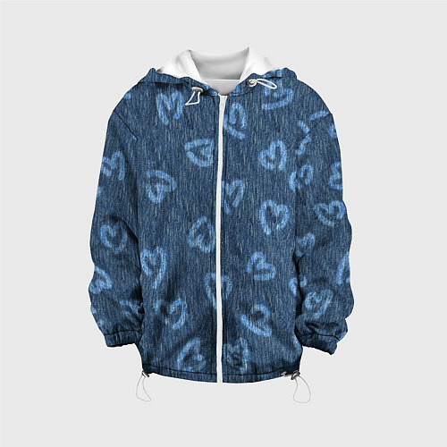 Детская куртка Hearts on denim / 3D-Белый – фото 1