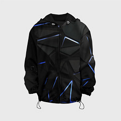 Детская куртка Black texture neon line