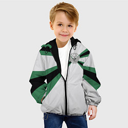 Куртка с капюшоном детская Железнодорожные войска, цвет: 3D-черный — фото 2