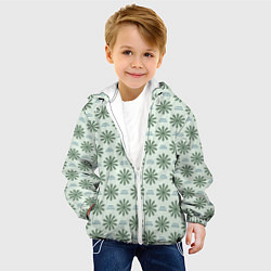 Куртка с капюшоном детская Веточки и полоски, цвет: 3D-белый — фото 2