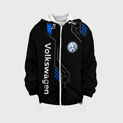 Куртка с капюшоном детская Volkswagen - blue technology, цвет: 3D-белый