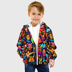 Куртка с капюшоном детская Мифические монстрики, цвет: 3D-белый — фото 2