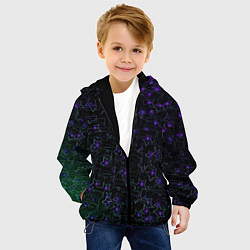 Куртка с капюшоном детская Звездные сети, цвет: 3D-черный — фото 2