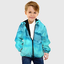 Куртка с капюшоном детская Мятые облака, цвет: 3D-черный — фото 2
