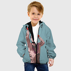 Куртка с капюшоном детская Suga sean omelly, цвет: 3D-черный — фото 2