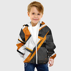 Куртка с капюшоном детская Абстрактный полигональный узор Asiimov, цвет: 3D-белый — фото 2