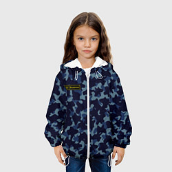 Куртка с капюшоном детская Камуфляж с нашивкой - Владимир, цвет: 3D-белый — фото 2