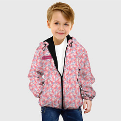Куртка с капюшоном детская Цифровой камуфляж - Полина, цвет: 3D-черный — фото 2