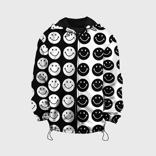 Детская куртка Smiley black and white / 3D-Черный – фото 1