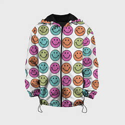Куртка с капюшоном детская Smiley face, цвет: 3D-черный