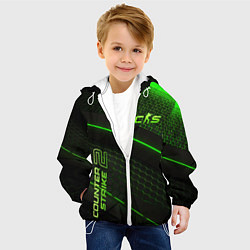 Куртка с капюшоном детская CS2 green neon, цвет: 3D-белый — фото 2
