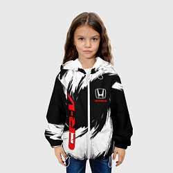 Куртка с капюшоном детская Honda - белые краски, цвет: 3D-белый — фото 2