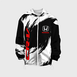 Куртка с капюшоном детская Honda - белые краски, цвет: 3D-белый