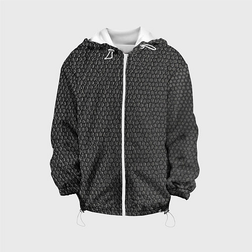 Детская куртка Кожаная текстура / 3D-Белый – фото 1