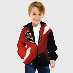 Куртка с капюшоном детская Знак бмв на капоте, цвет: 3D-черный — фото 2