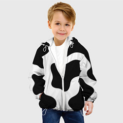 Куртка с капюшоном детская Кожа коровы, цвет: 3D-белый — фото 2