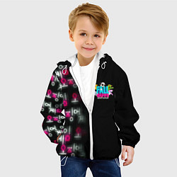 Куртка с капюшоном детская Игра в кальмара x Fall Guys, цвет: 3D-белый — фото 2
