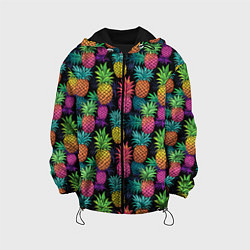 Детская куртка Разноцветные ананасы паттерн