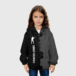 Куртка с капюшоном детская Counter Strike glitch на темном фоне: по-вертикали, цвет: 3D-черный — фото 2